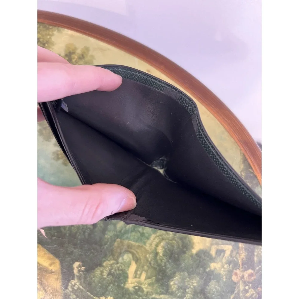 Coach Black Crossgrain Leather Bifold Wallet Card Case
